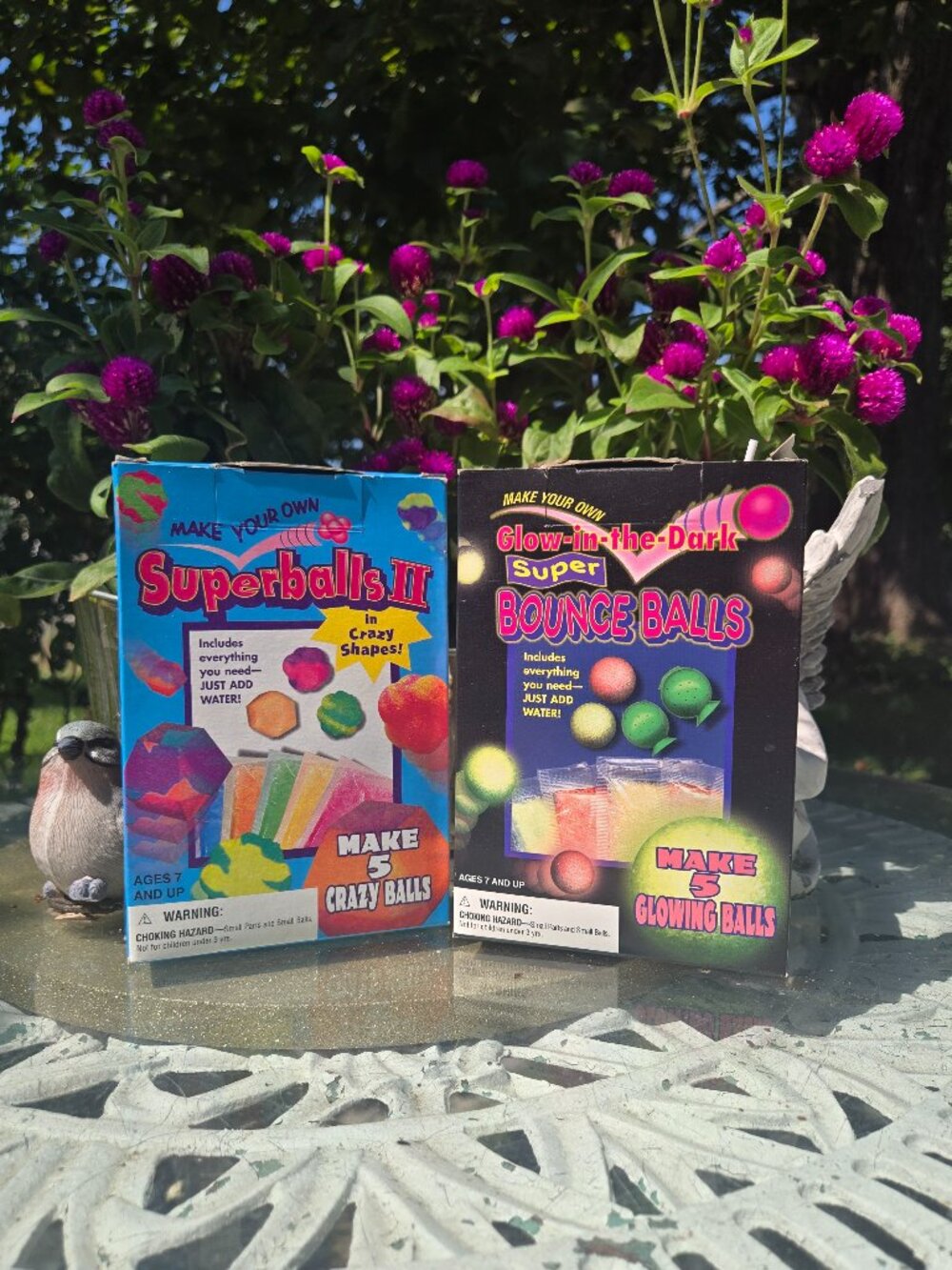 Vintage Make Your Own Superballs & Glow-in-the-Dark Super Bounce Balls Kit Lot